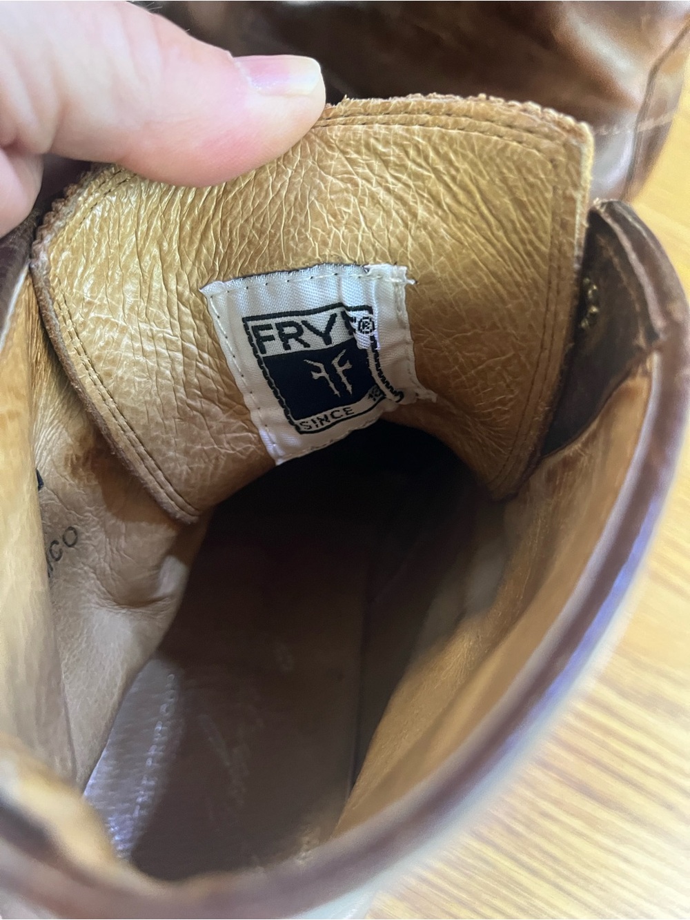Frye Men's Brown Leather Lace-Up Boots - Picture 6 of 8